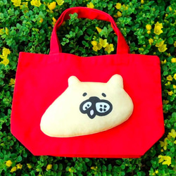 もっこりクマのミニトートBAG 1枚目の画像