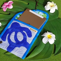 【ハワイアンキルト】ホヌのポーチ☆iPad miniケース 4枚目の画像
