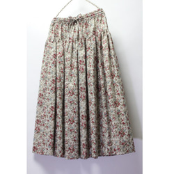 3丈のギャザースカート（小花ピンク系） 1枚目の画像