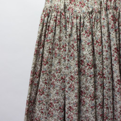 3丈のギャザースカート（小花ピンク系） 4枚目の画像