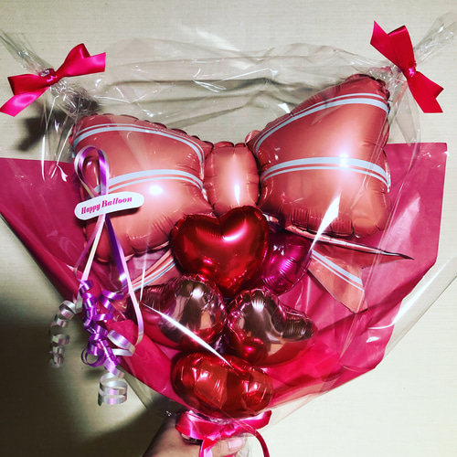 バルーンブーケ バルーン リボン ハート 誕生日 結婚式 卒業 入学