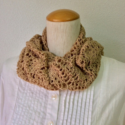 ラスト＊レースの三角ショール ストール 手編み ダルマ ストール