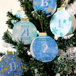 オーナメント型アドベントカレンダー（アイスカラー） ウォール