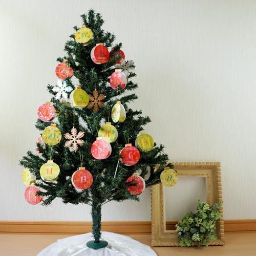 オーナメント型アドベントカレンダー（クリスマスカラー） クリスマス