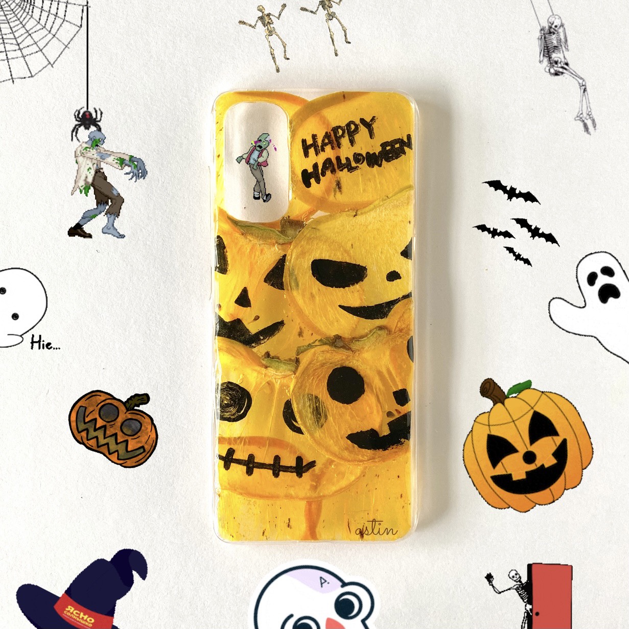 33a.パンプキン柿 の スマホケース　全機種対応