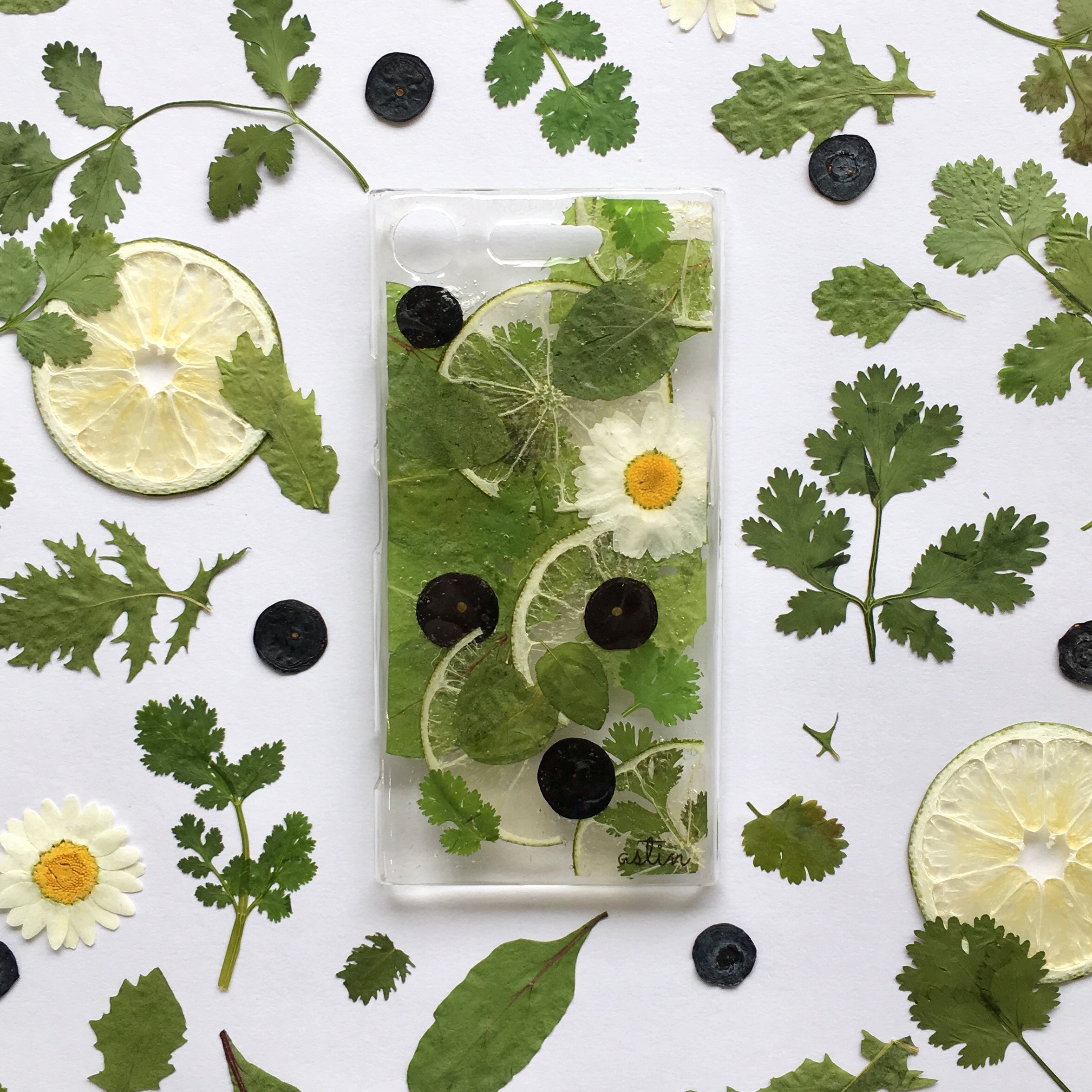 49a.グリーンリーフサラダデザイン の スマホケース　全機種対応