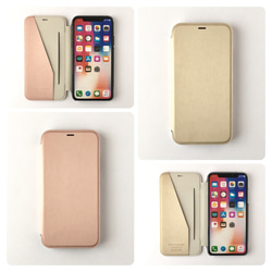 【Creema限定】クリスマスデザイン 押し花手帳型iPhoneケース 6枚目の画像