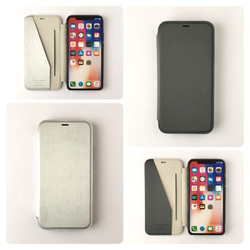 【Creema限定】クリスマスデザイン 押し花手帳型iPhoneケース 7枚目の画像