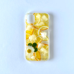 専用ページルル様《iPhone11》《氷》《名入》《レモンオレンジ系》 1枚目の画像