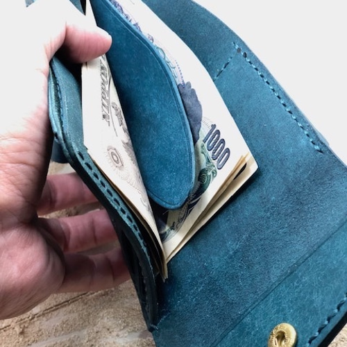PRO) レザー 三つ折り コンパクトな財布 プエブロ オルテンシア仕様 三