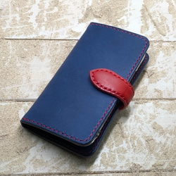 ☆ホヌ☆プルメリア☆本革スマホケース☆ハンドメイド