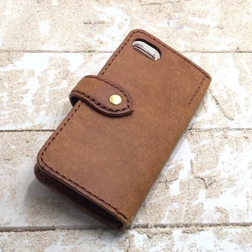 手帳型 iPhoneケース レザー風 ブラウン カードポケット付き 楽天市場】【追跡あり発送】 iPhone14/13対応 手帳型レザー調