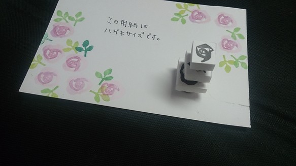 消しゴムはんこ★薔薇3点セット 3枚目の画像