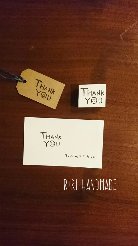 消しゴムはんこ   thank-you 1枚目の画像