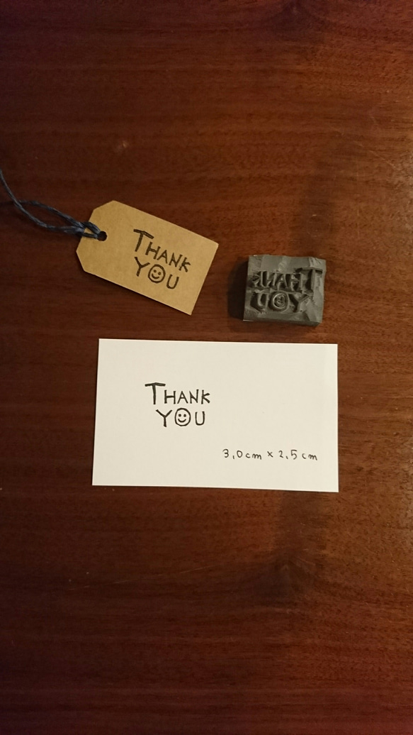 消しゴムはんこ   thank-you 2枚目の画像