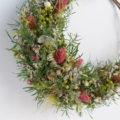 アスパラのクレセント＊グリーンリース リース akuu 通販