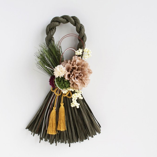 しめ縄リース＊2020＊モスグリーン しめ縄リース＊2020＊モスグリーン