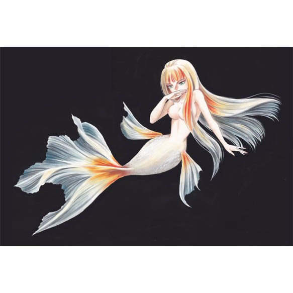 Yahoo!オークション - オリジナル手描きイラスト 人魚 マーメイド