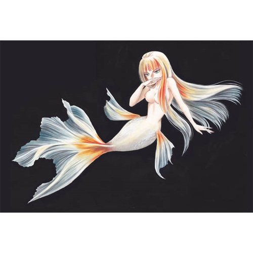 絵画　人魚 プラハ城のスタバに描いてある人魚の絵が可愛くて、影響されて夏