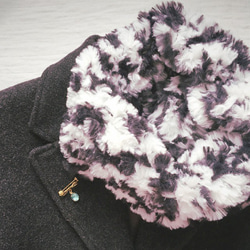 [促銷] [不適用優惠券/含 CP 運費] Eco Fur Snood Vintage Bijoux 附小胸針貓 第6張的照片