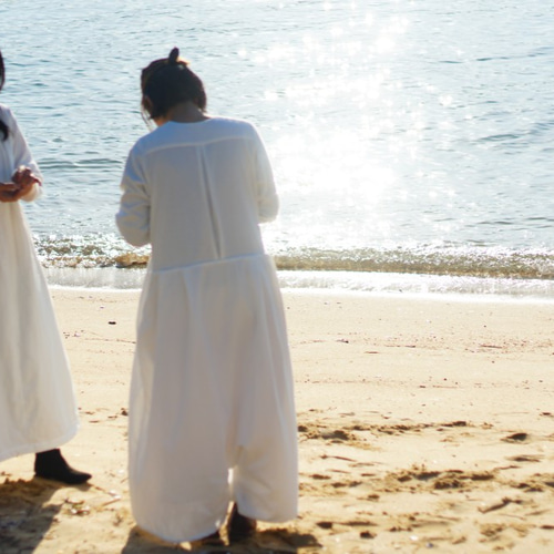 オーガニックコットン農民ワンピース白 ワンピース そらのき 通販