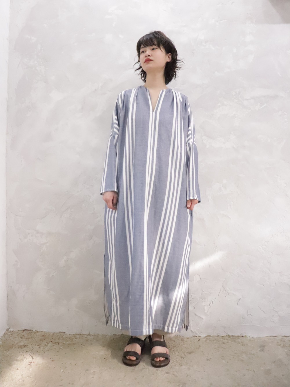 オーガニックコットン・ダブルガーゼ・農民ワンピ・RS