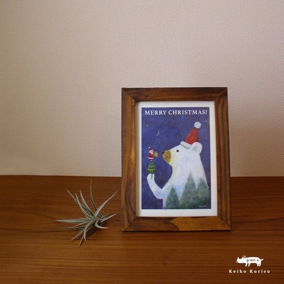 クリスマスポストカード〈4枚セット〉-No.2 森のクリスマス 3枚目の画像