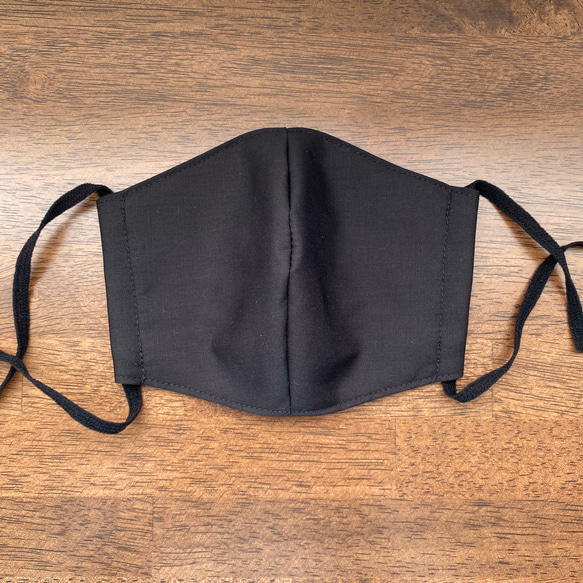 大人用立体マスク　2枚セット　黒　グレー　ダブルガーゼ 3枚目の画像