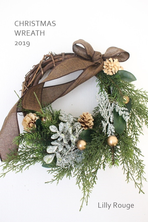 ＊Winter Wreath＊～ナチュラルラタン 冬リース～ 5枚目の画像