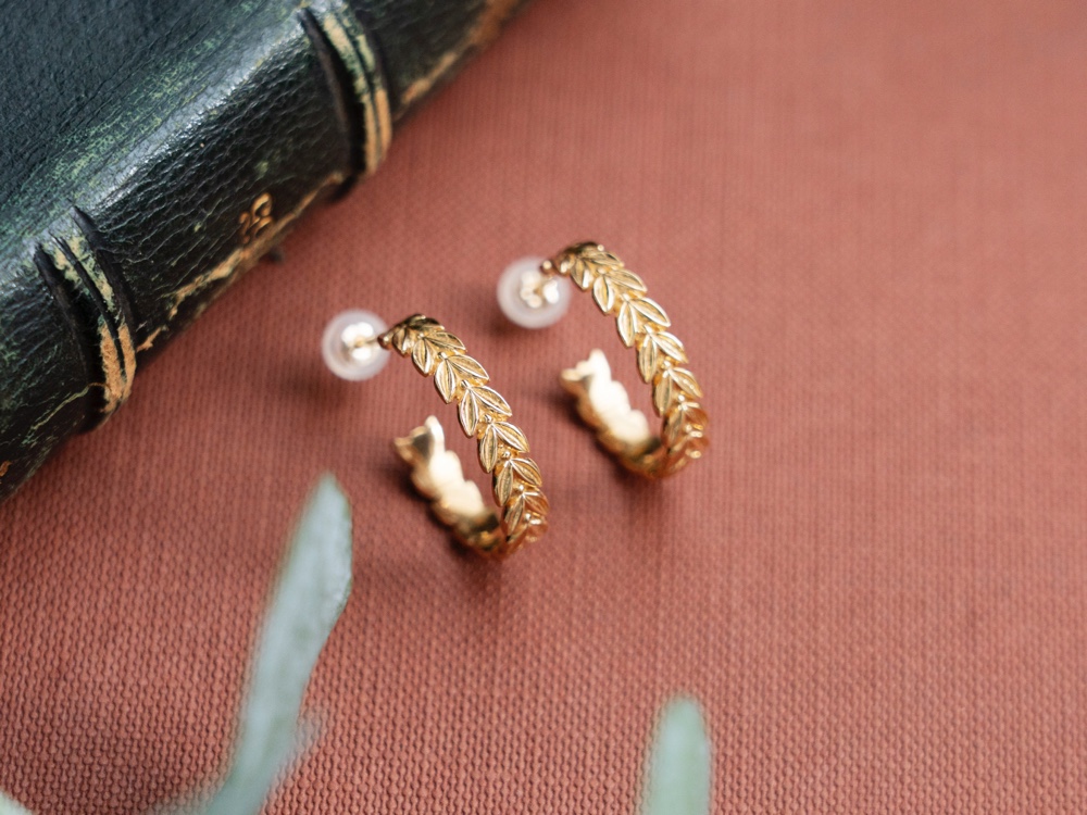 Laurier 月桂樹のピアス