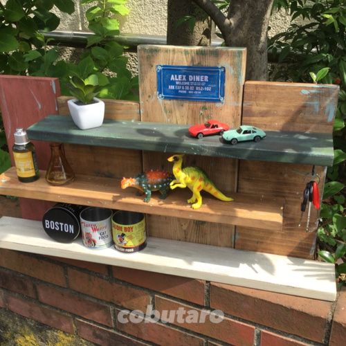 アメリカンダイナーの木製ラック 棚・シェルフ・ラック cobutaro 通販
