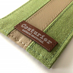 [定做]復古帆布和人造皮革旅行包&lt;綠色和奶茶&gt; 第3張的照片