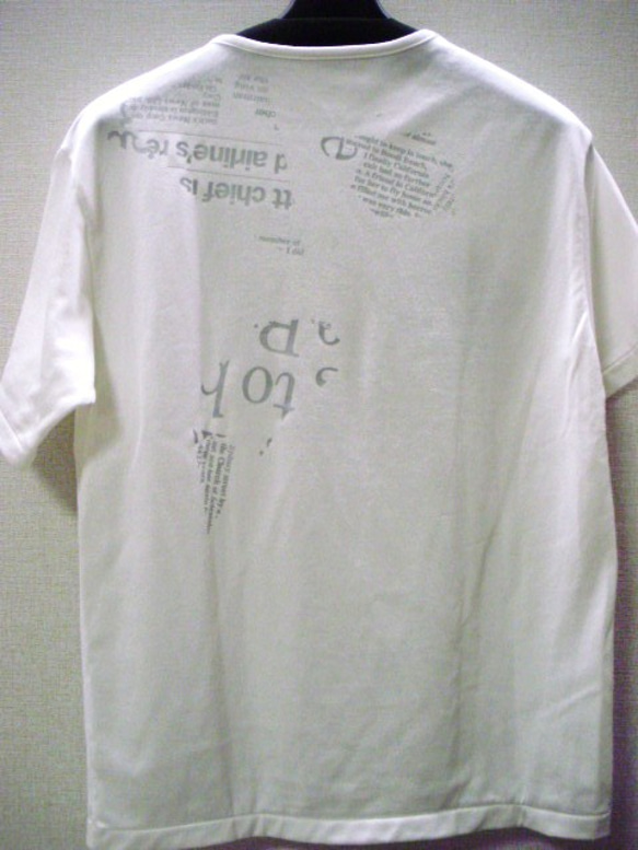 値下げ-Nagaoka- リブTシャツ・パッチワーク風（染め）・日本製 3枚目の画像