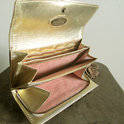 長財布jalapeno ベージュモチーフ×ゴールド 4枚目の画像