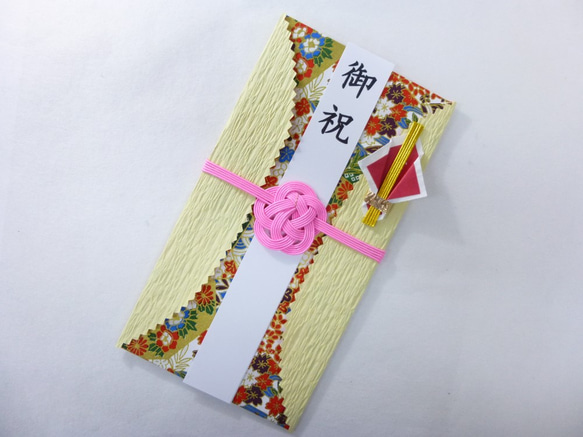 【送料無料】rw13リバーシブル紙と友禅和紙の祝儀袋　 1枚目の画像