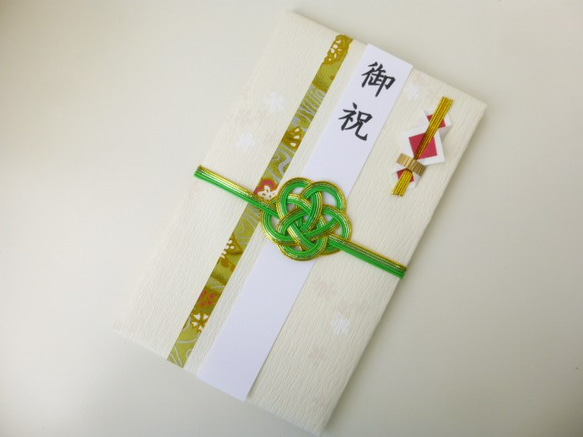 【送料無料】wf13 友禅和紙と襖紙●祝儀袋 1枚目の画像