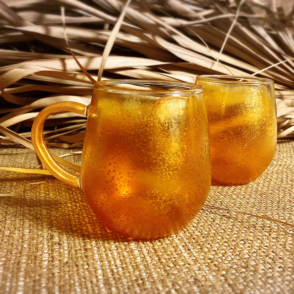 okinawan nature colors(amber)/ ビールジョッキ/耐熱マグカップ(1個)360ml 3枚目の画像
