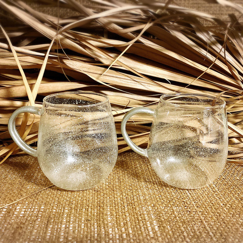 coral (white x silver)/ビールジョッキ/耐熱マグカップ(2個)360ml 