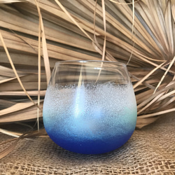 ocean blue /ゆらゆら揺れるグラス(1個) 3枚目の画像