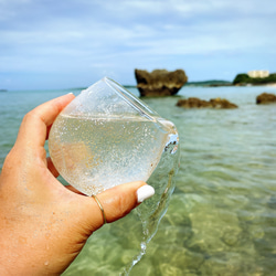 coral (white)/ゆらゆら揺れるグラス(1個) 3枚目の画像