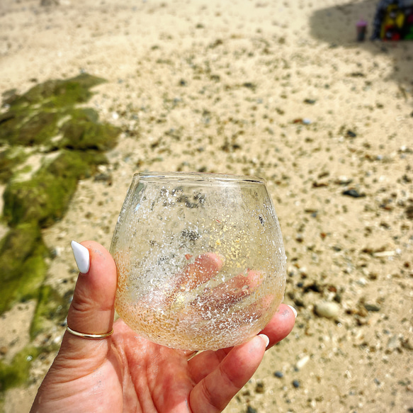 coral (white)/ゆらゆら揺れるグラス(1個) 4枚目の画像