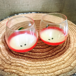 fruits703 フルーツグラスシリーズ”Ringoりんご” /ゆらゆらグラス(1個) 3枚目の画像
