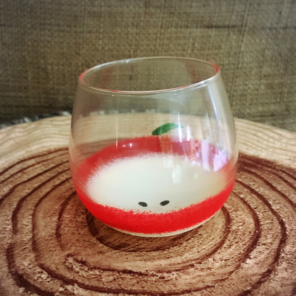 fruits703 フルーツグラスシリーズ”Ringoりんご” /ゆらゆらグラス(1個) 7枚目の画像