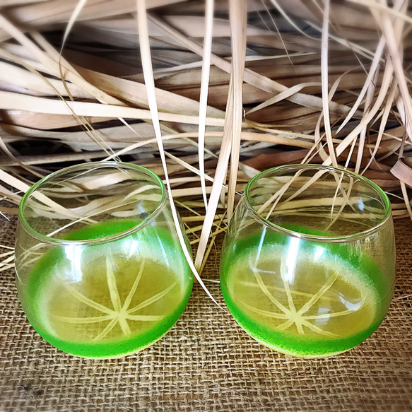 fruits703 フルーツグラスシリーズ”Lime” /ゆらゆらグラス(1個) 5枚目の画像