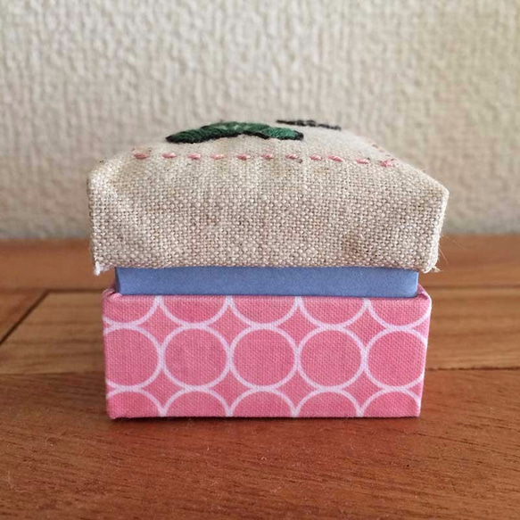 松の小さい布箱（六）ピンク×ブルー 4枚目の画像