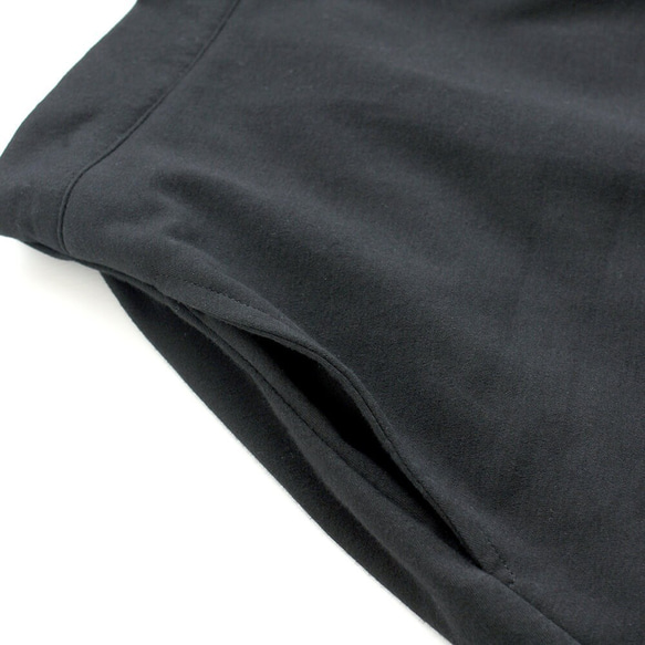 スムースニット マキシ丈フレアスカート （ブラック）SK01. 9枚目の画像