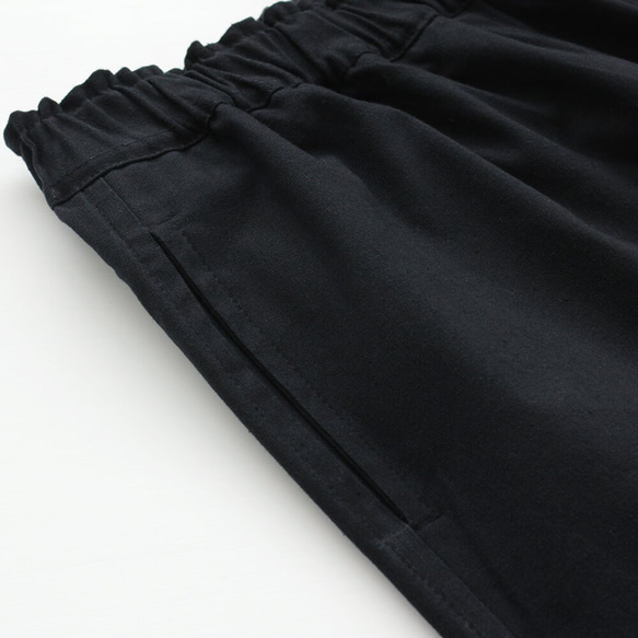 加厚棉寬褲寬鬆版高喬褲（黑色） 第8張的照片