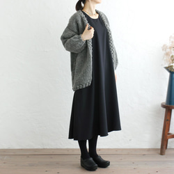 《フォーマル》洗える Aライン 長袖フレアワンピース お手入れラクラク 卒業 入学 セレモニー （ブラック）. 5枚目の画像