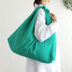 Alin Azuma Bag L 64cm Linen Azuma Bag Large Size with Gusset (孔雀 第1張的照片