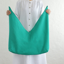 Alin Azuma Bag L 64cm Linen Azuma Bag Large Size with Gusset (孔雀 第4張的照片